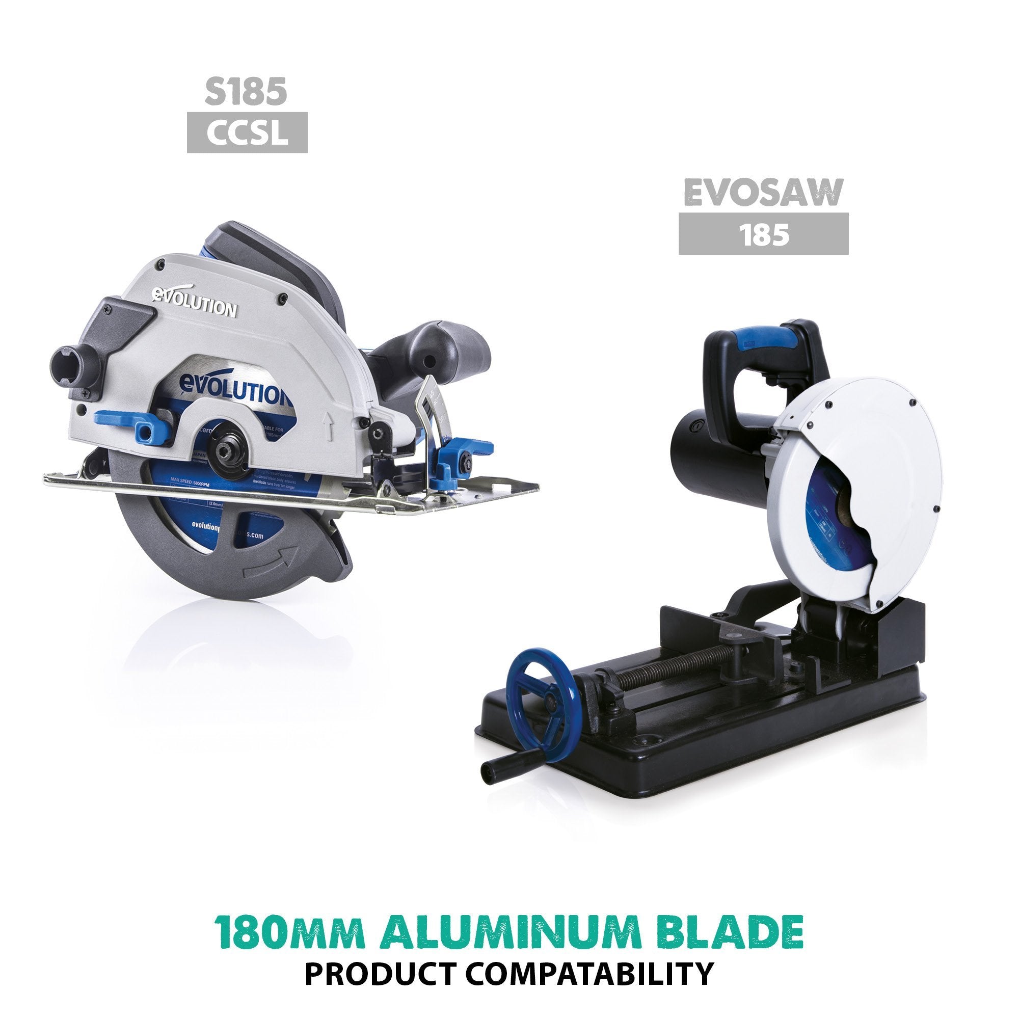 Evolution 180mm Aluminium Cutting 54T TCT Circular Saw Blade