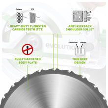 Evolution 185mm Multi-Material Cutting 16T TCT Circular Saw Blade