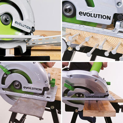 Evolution 185mm Multi-Material Cutting 16T TCT Circular Saw Blade