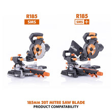 Evolution 185mm Multi-Material Cutting 20T TCT Mitre Saw Blade