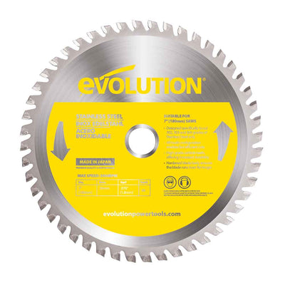Evolution 185mm Stainless Steel Cutting 48T TCT Circular Saw Blade