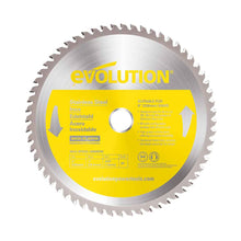 Lame de scie circulaire Evolution 230 mm en acier inoxydable, 60 dents en acier inoxydable.