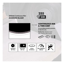 Evolution 255mm Diamond Mitre Saw Blade