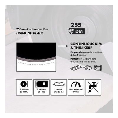 Evolution 255mm Diamond Mitre Saw Blade