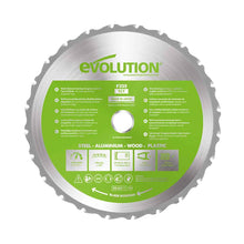 Evolution 255mm Multi-Material Cutting 24T TCT Mitre & Table Saw Blade