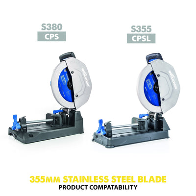 Evolution 355mm Stainless Steel Cutting 90T TCT Chop Saw Blade