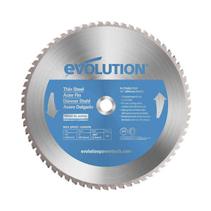 Evolution 355mm Thin Steel Cutting 90T TCT Chop Saw Blade