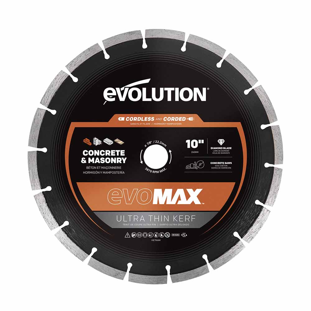 Evolution EVOMAX 260mm Premium Diamond Disc Cutter Blade