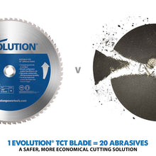 Evolution 185mm Mild Steel Cutting 40T TCT Mitre & Chop Saw Blade