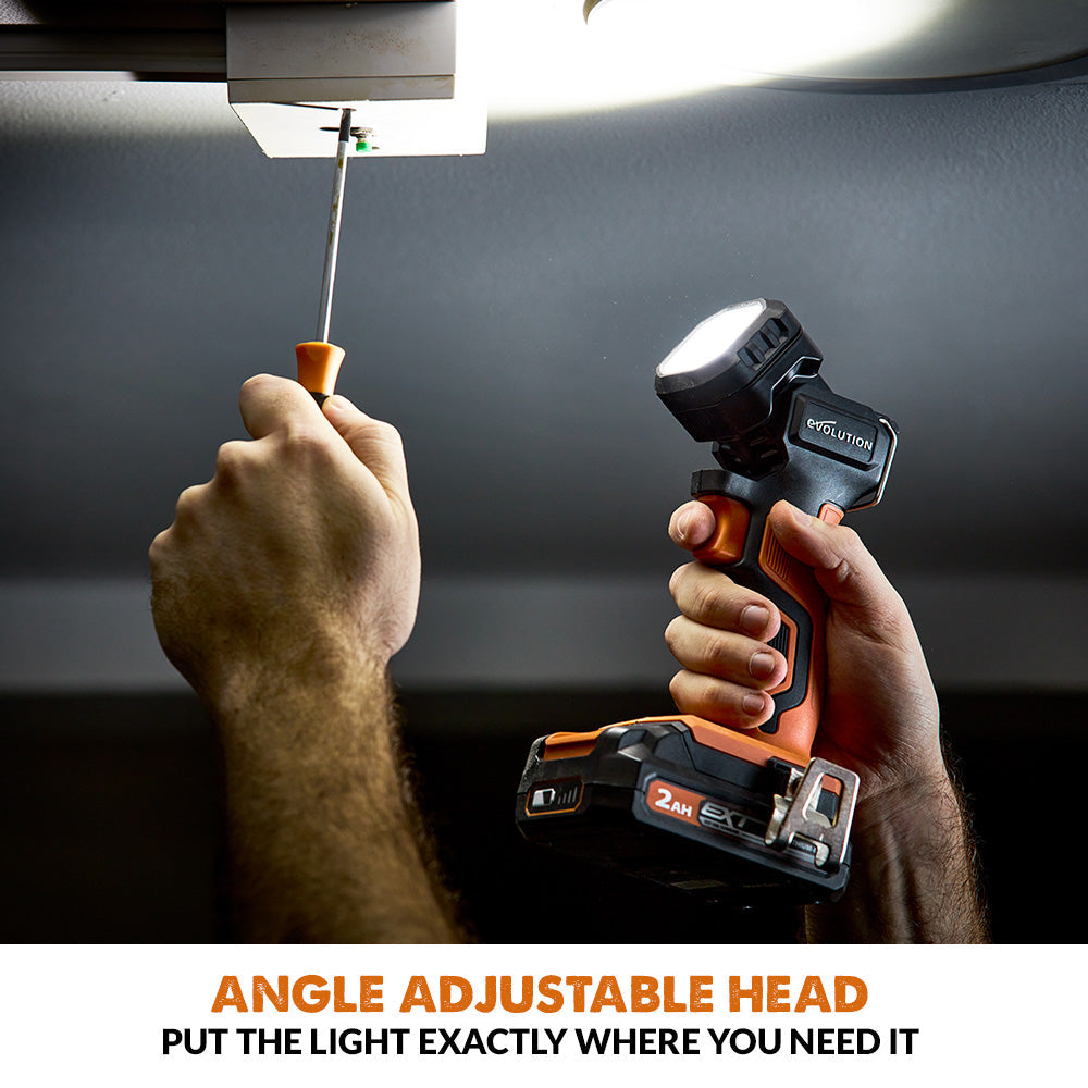 Evolution R1000TOR-Li Cordless 18v Li-Ion EXT, 1000 Lumen Work Torch