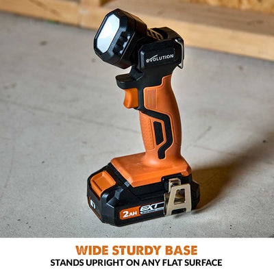 Evolution Cordless R1000TOR-Li 1000 Lumen Work Torch 18v Li-Ion EXT