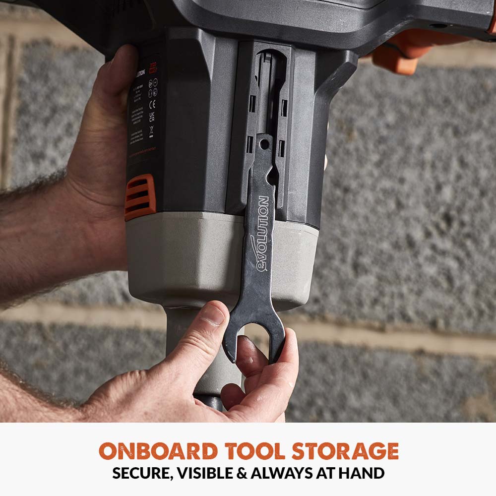 Evolution R120MXR-Li Cordless 18v Li-Ion EXT Mixer with 120mm Multi-Mix Paddle