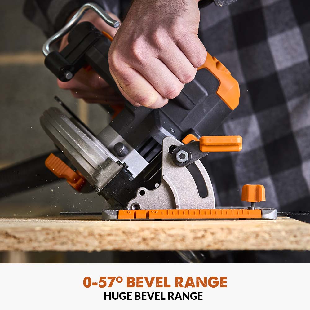 Evolution R185CCS-Li Cordless, Brushless 18v Li-Ion EXT Circular Saw With 185mm TCT Multi-Material Cutting Blade