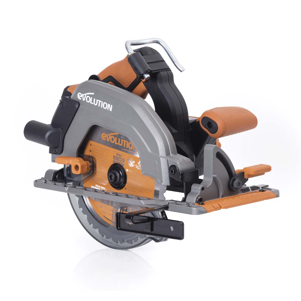 Evolution R185CCS-Li Cordless, Brushless 18v Li-Ion EXT Circular Saw With 185mm TCT Multi-Material Cutting Blade