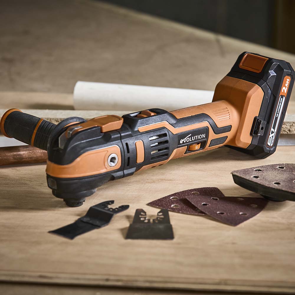 Evolution R18MLT-Li Cordless 18v Li-Ion EXT Multi-Tool With Accessory Kit