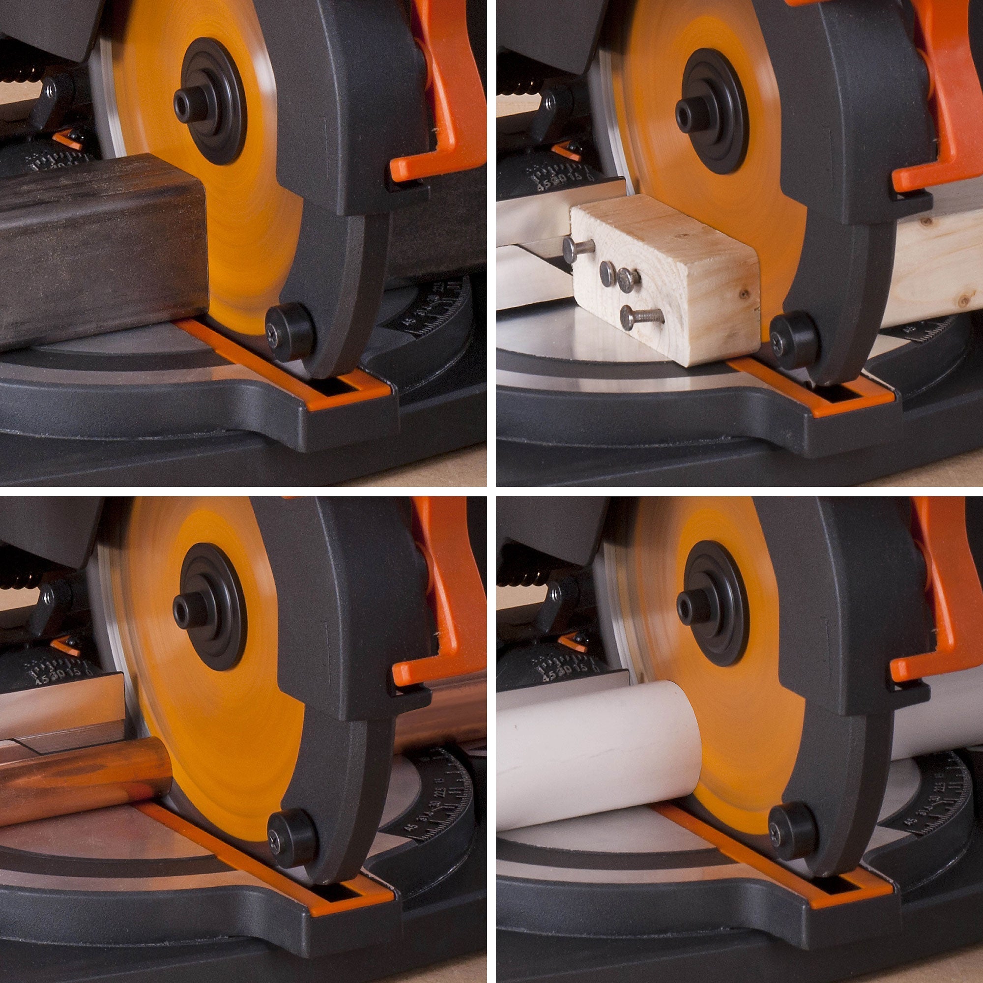 Evolution R210CMS+ 110v 210mm 1200w Compound Mitre Saw With TCT Multi-Material Cutting Blade