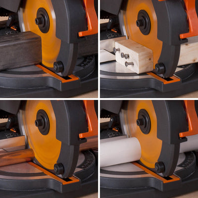 Evolution R210CMS (110-230V) Compound Mitre Saw With 210mm Multi-Material Cutting Blade