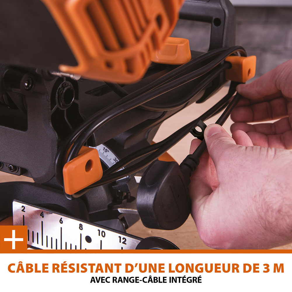 Scie à onglet radiale 210mm Evolution R210SMS+ avec Lame multi-matériaux TCT