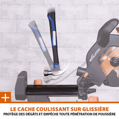 Scie à onglet radiale 210mm Evolution R210SMS+ avec Lame multi-matériaux TCT