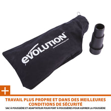 Scie à onglet radiale 210mm Evolution R210SMS+ avec Lame multi-matériaux TCT