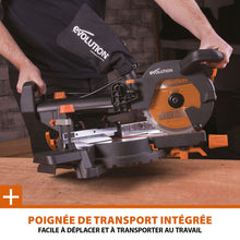 Scie à onglet radiale 210mm Evolution R210SMS+ avec Lame multi-matériaux TCT