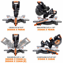 Evolution Cordless R255SMS-DB-Li 255mm 36V Double Bevel Mitre Saw