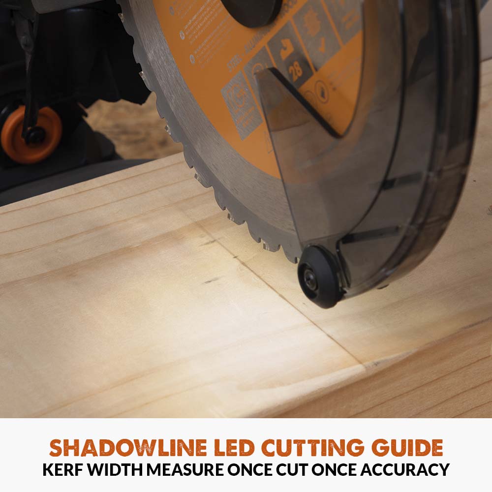 Evolution R255SMS-DB-Li Cordless 36V Li-Ion EXT Double Bevel Sliding Mitre Saw With 255mm Multi-Material Cutting Blade