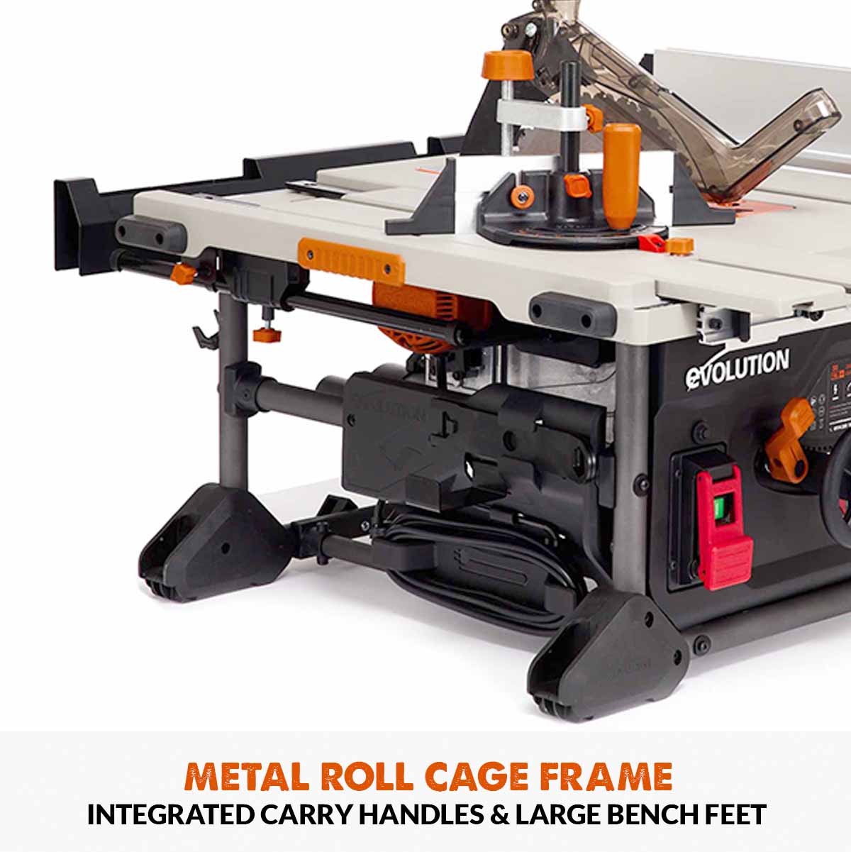 Evolution R255TBL+ (230V) Table Saw With 255mm Multi-Material Cutting Blade