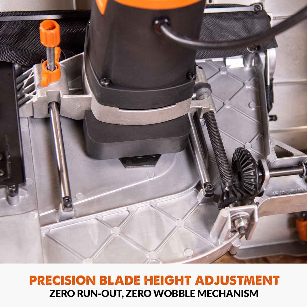 Evolution R255TBL+ (230V) Table Saw With 255mm Multi-Material Cutting Blade