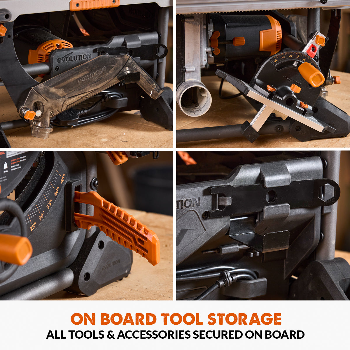 Evolution R255TBL+ (230V) Table Saw With 255mm Multi-Material Cutting Blade