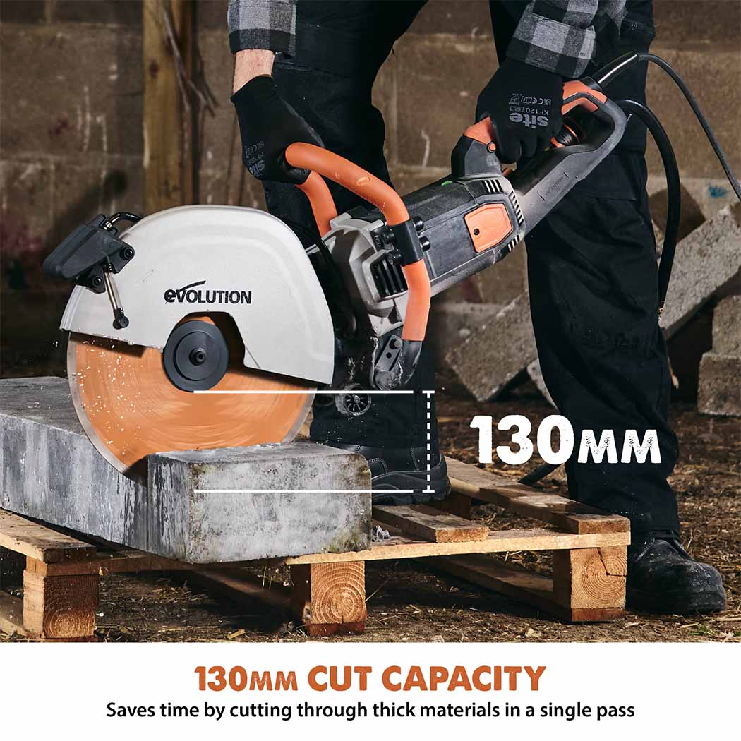 Evolution 350mm Premium Diamond Disc Cutter Blade With High Diamond Concentration, Segmented Edge and 22.2mm Bore
