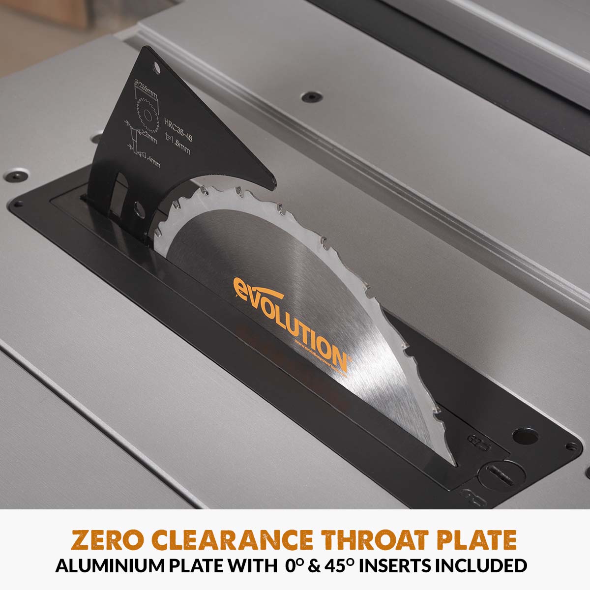 RAGE5-S Zero Clearance Aluminium Throat Plate insert Kit