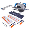 Evolution S210CCS 210mm Heavy Duty Metal Cutting Circular Saw Track Adaptor & 1.4m 2-Piece Track Kit Bundle (2x700mm)