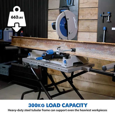 Evolution S355MCS Mitre Chop Saw Wheeled Stand With Powerlift Assist