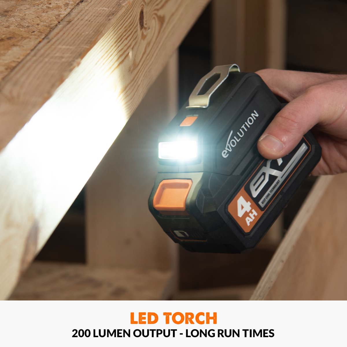 Evolution Cordless 18V Li-Ion EXT USB Charger and LED Light