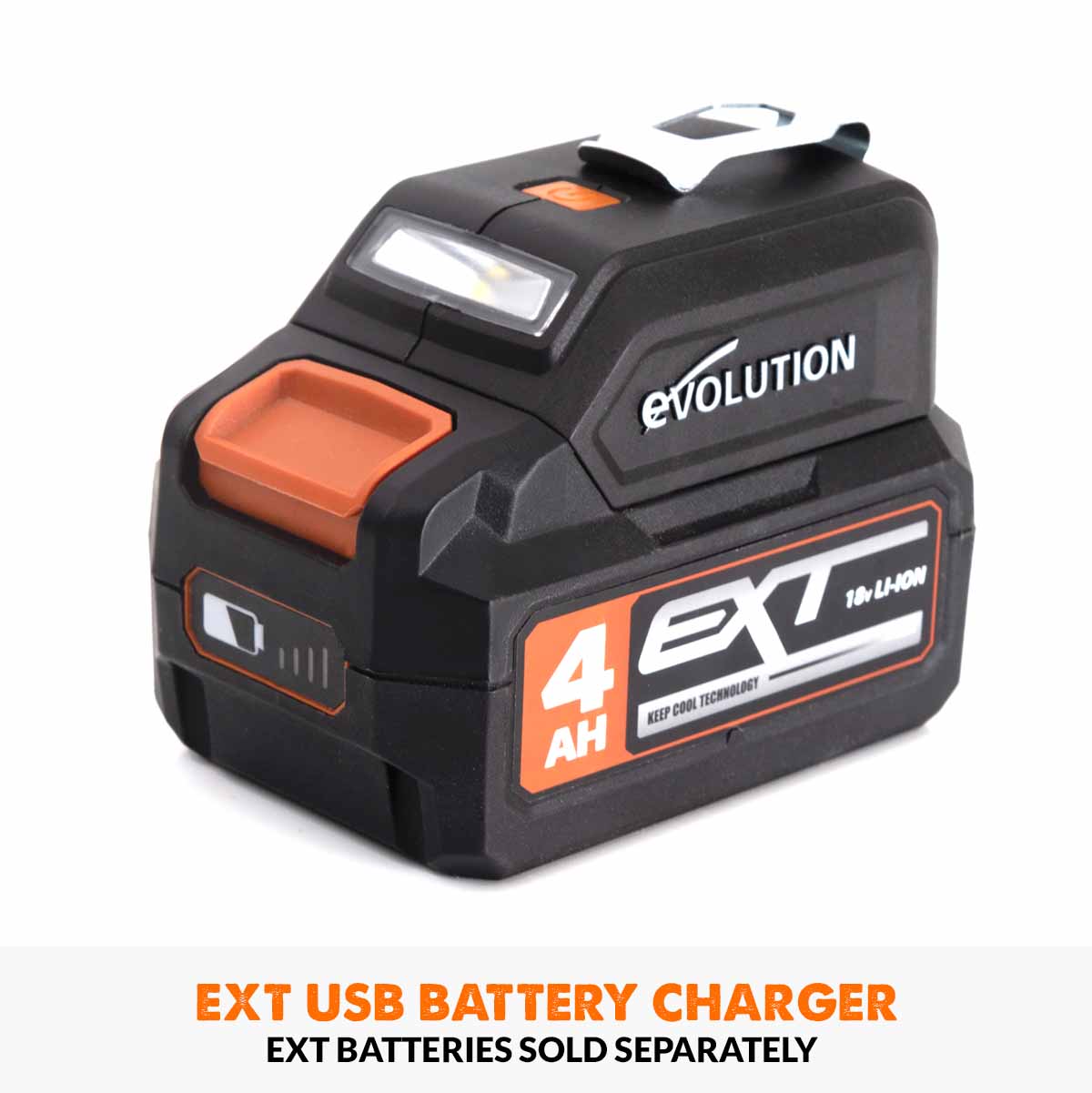 Evolution Cordless 18V Li-Ion EXT USB Charger and LED Light