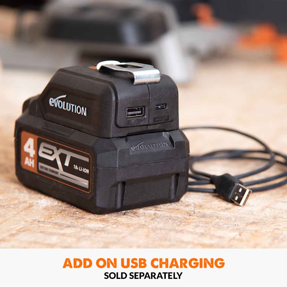 Evolution R18BAT-Li5 - 5Ah Li-Ion Battery 18v EXT