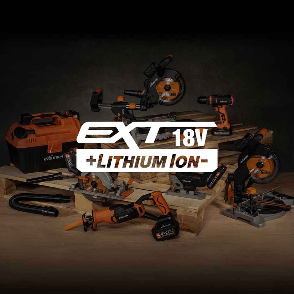 Evolution EXT Cordless 18v Li-Ion | Evolution Power Tools UK