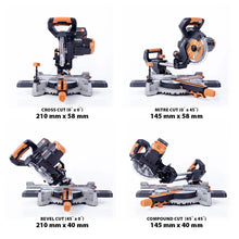 Evolution R185SMS-Li Cordless 18v Li-Ion EXT Sliding Mitre Saw With 185mm Multi-Material Cutting Blade