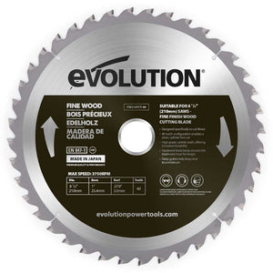 Evolution 210mm Fine Wood Cutting 40T TCT Mitre Saw Blade