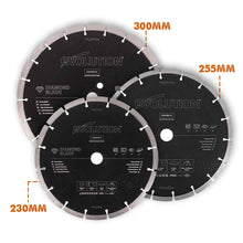 Evolution 300mm Segmented Edge Diamond Disc Cutter Blade