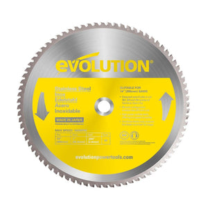 Evolution 355mm Stainless Steel Cutting 90T TCT Chop Saw Blade