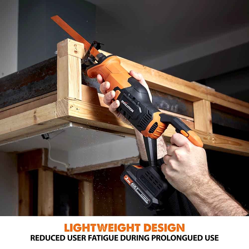 Evolution R150RCP-Li Cordless 18v Li-Ion EXT Reciprocating Saw With Multi-Material Blades