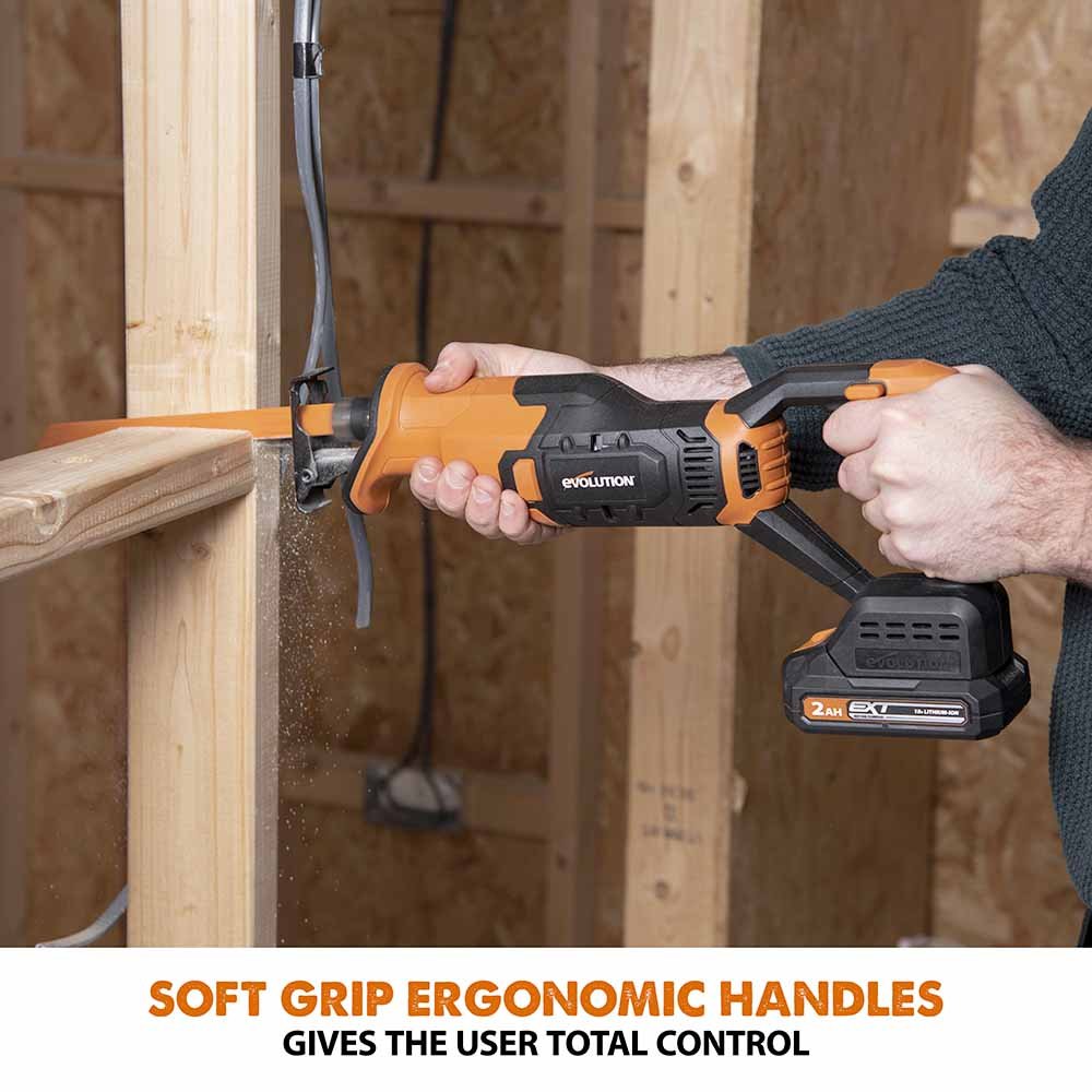 Evolution R150RCP-Li Cordless 18v Li-Ion EXT Reciprocating Saw With Multi-Material Blades