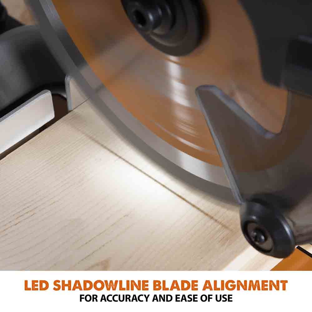 Evolution R185SMS-Li Cordless 18v Li-Ion EXT Sliding Mitre Saw With 185mm Multi-Material Cutting Blade