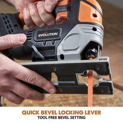 Evolution R90JGS-Li Cordless 18v Li-Ion EXT Jigsaw With Multi-Material Blades