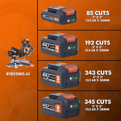 Evolution Cordless R18BAT-Li8 8Ah Li-Ion Battery 18v EXT (Promo upgrade)