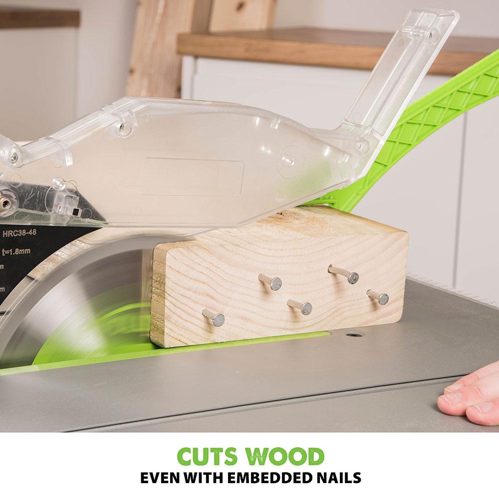 Evolution FURY5-S 255mm Table Saw Bundle With 60T Fine Wood And 28T Multi-Material Blades