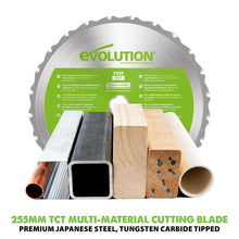 Evolution FURY5-S 255mm Table Saw Bundle With 60T Fine Wood And 28T Multi-Material Blades