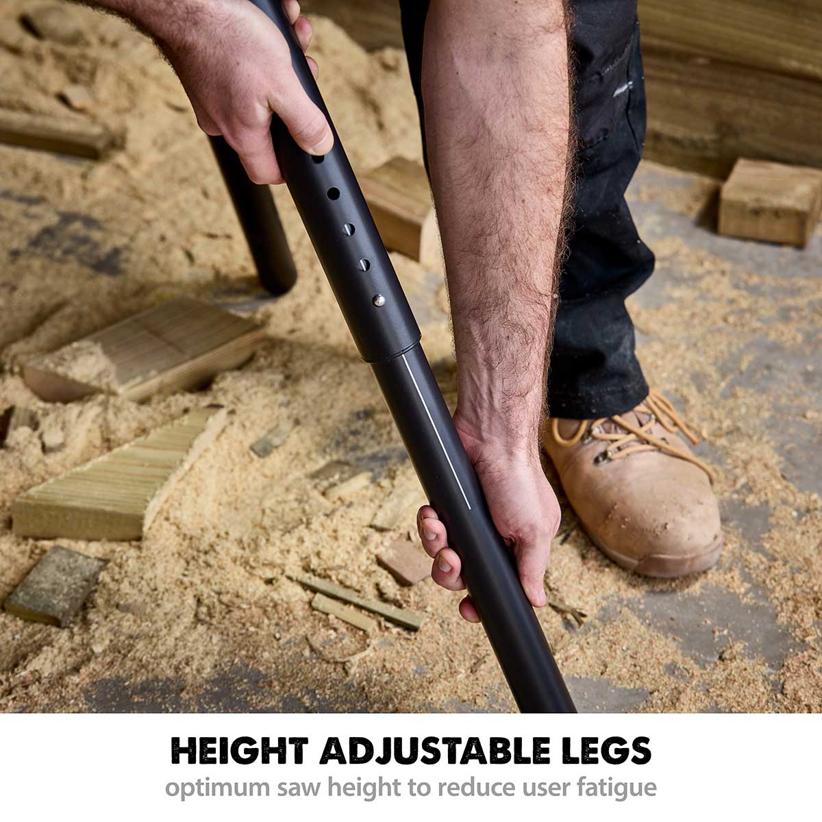 Evolution XL Rolling Mitre Saw Stand With Universal Fittings